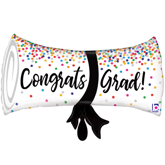 1 Balloon XXL - Grad Confetti Diploma