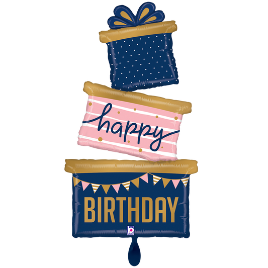 1 Balloon XXL - Navy Birthday Gift Trio