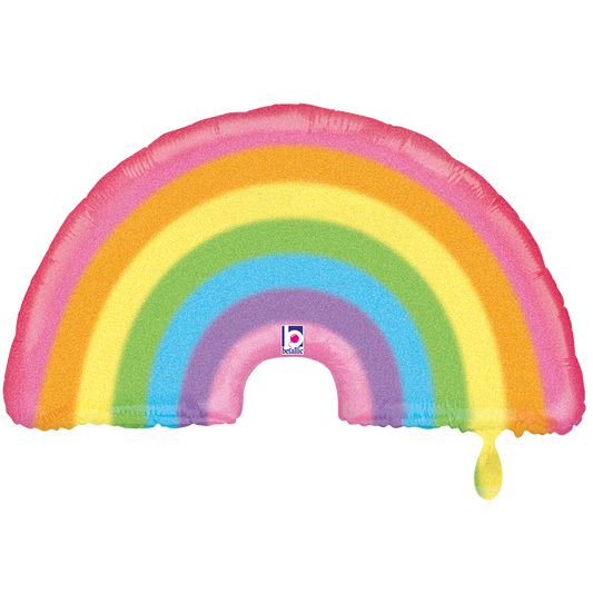 1 Balloon XXL - Glitter Pastel Rainbow