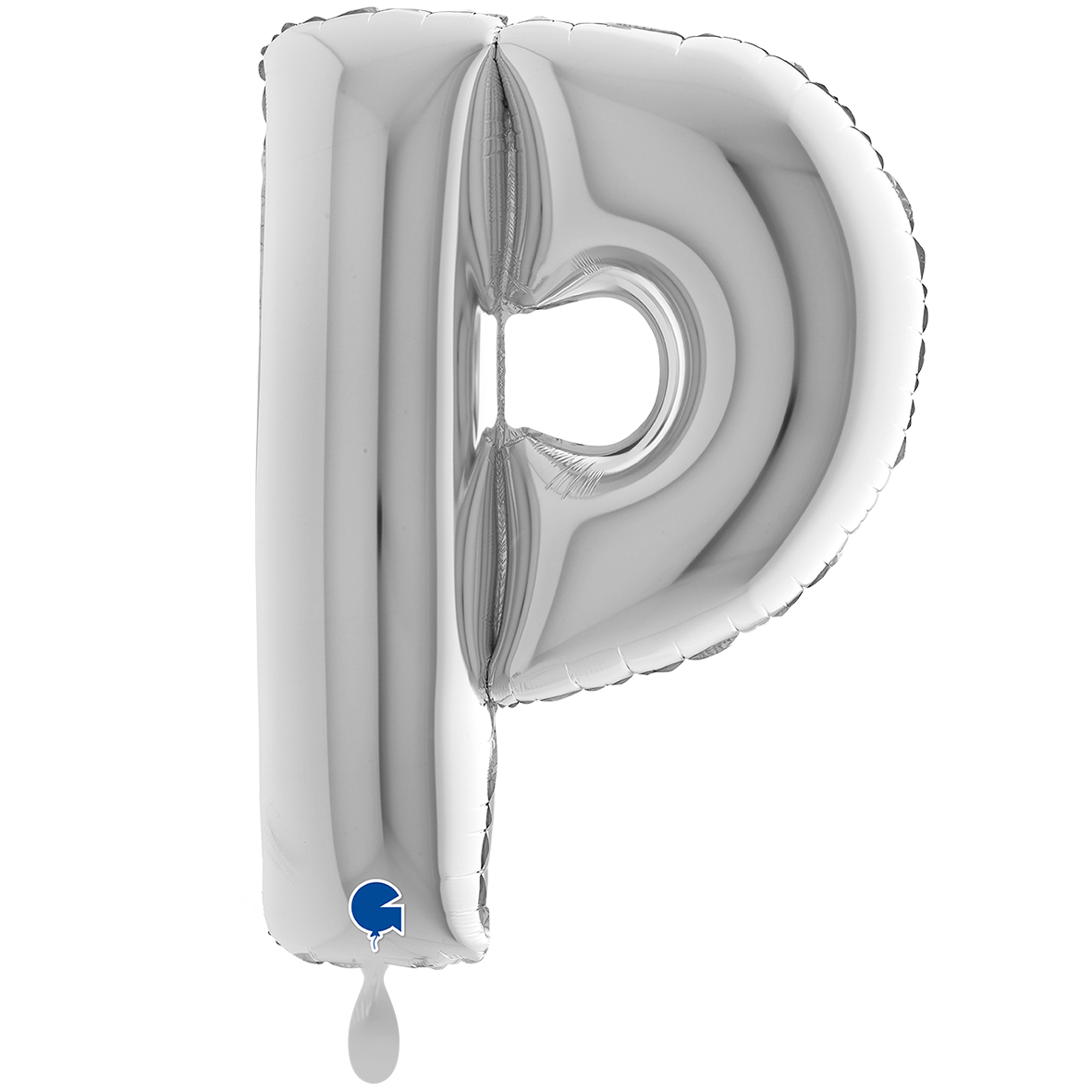 1 Balloon XXL - Letter P - Silver