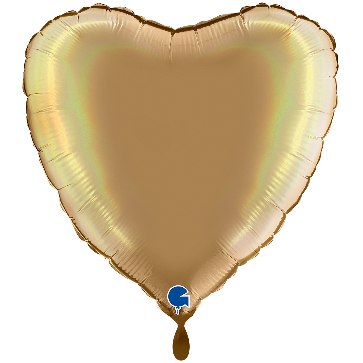 1 Balloon XXL - Heart - Rainbow Holographic Platinum Champagne
