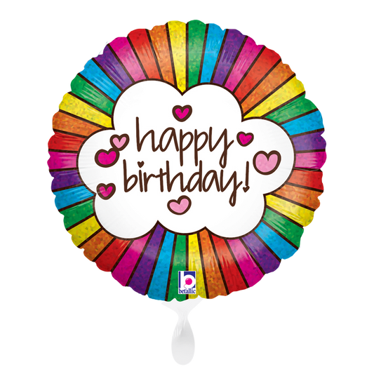 1 Balloon - Retro Rainbow Birthday
