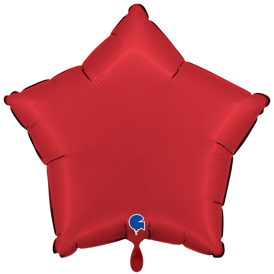 1 Balloon XXL - Star - Satin Rubin Red