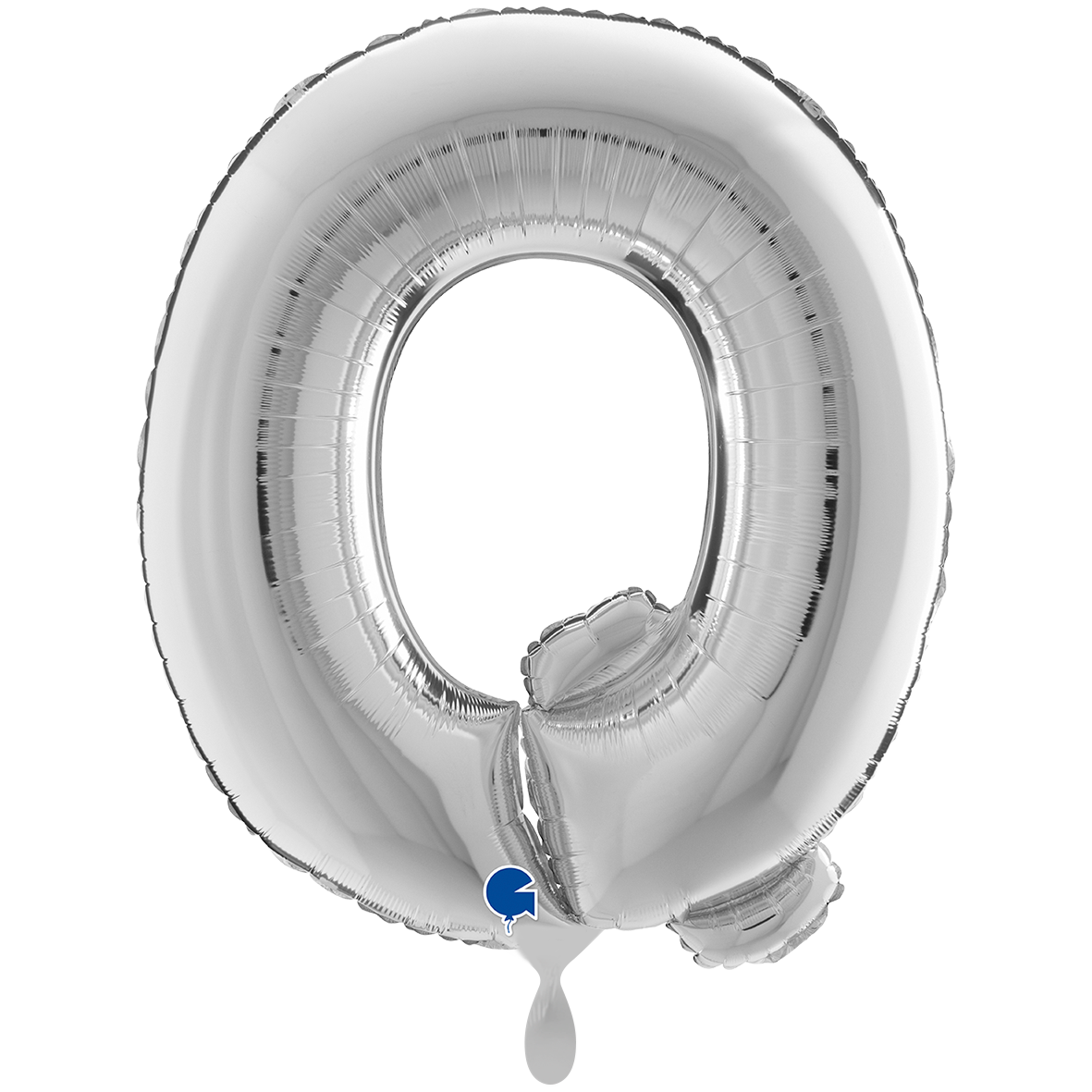 1 Balloon XXL - Letter Q - Silver