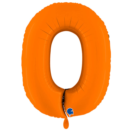 1 Balloon XXL - Number 0 - Matte Orange