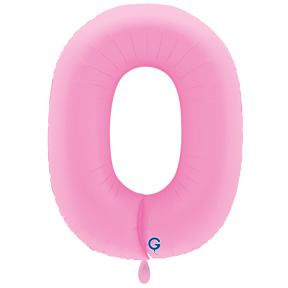 1 Balloon XXL - Number 0 - Soft Matte Sakura Pink
