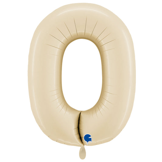 1 Balloon XXL - Number 0 - Satin Cream