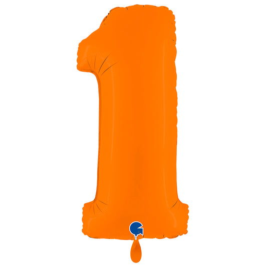 1 Balloon XXL - Number 1 - Matte Orange
