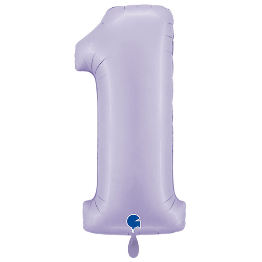 1 Balloon XXL - Number 1 - Satin Lilac