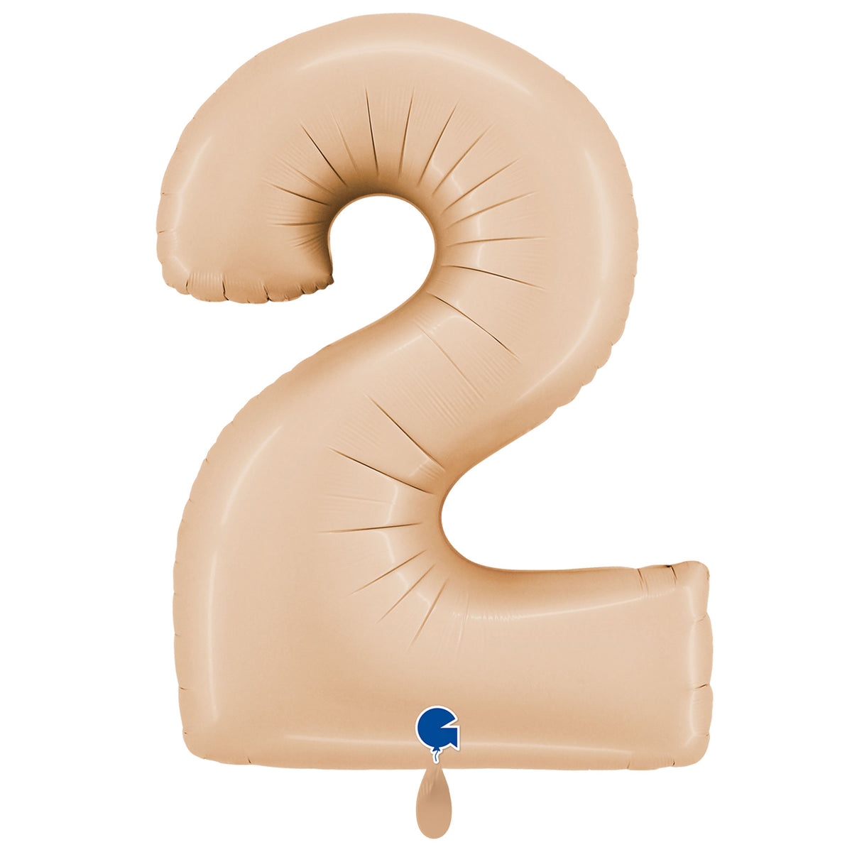 1 Balloon XXL - Number 2 - Satin Nude