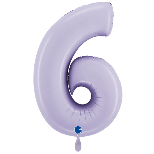 1 Balloon XXL - Number 6 - Satin Lilac