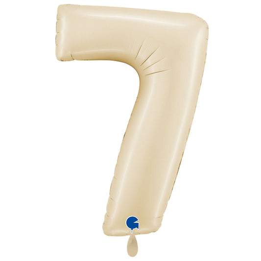 1 Balloon XXL - Number 7 - Satin Cream