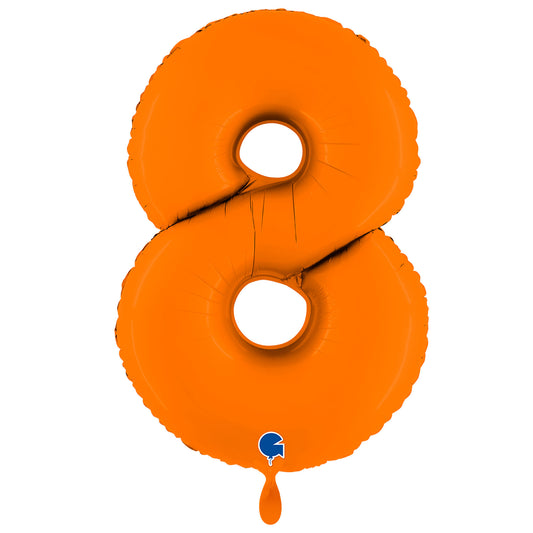 1 Balloon XXL - Number 8 - Matte Orange
