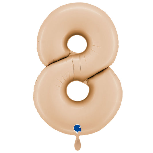1 Balloon XXL - Number 8 - Satin Nude