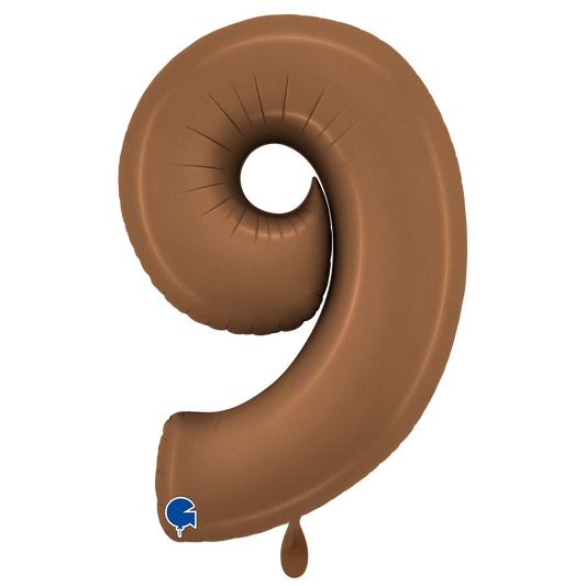1 Balloon XXL - Number 9 - Satin Chocolate