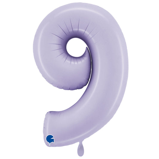 1 Balloon XXL - Number 9 - Satin Lilac