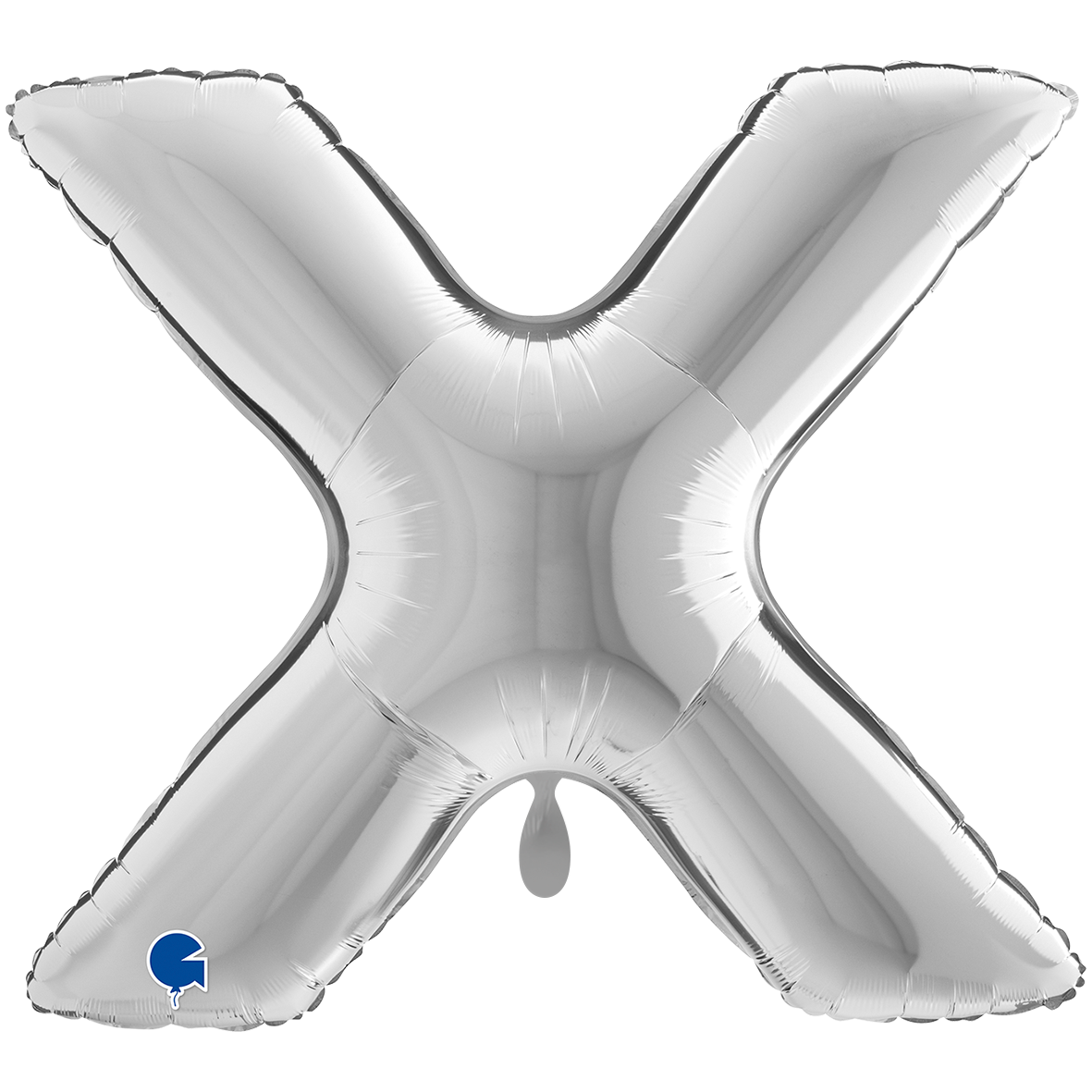 1 Balloon XXL - Letter X - Silver