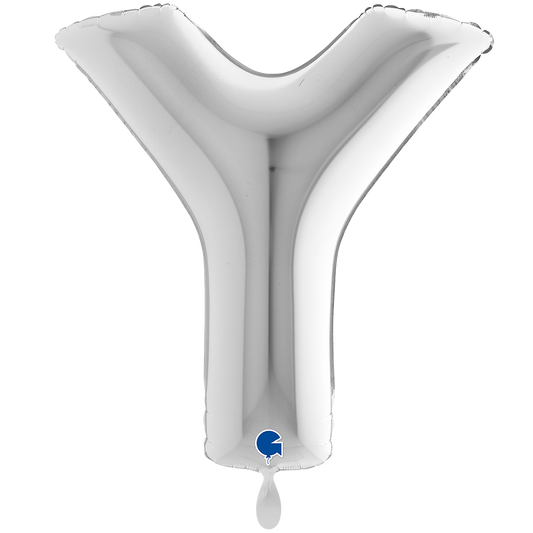 1 Balloon XXL - Letter Y - Silver