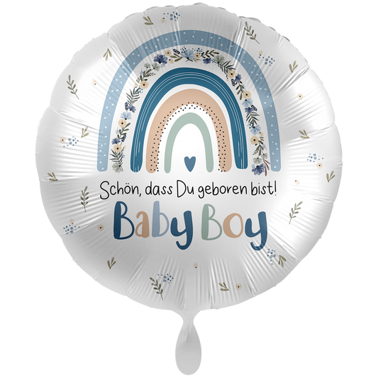 1 Balloon XXL - Baby Boy - Regenbogen Boy - GER