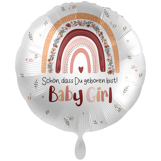 1 Balloon XXL - Baby Girl - Regenbogen Girl - GER