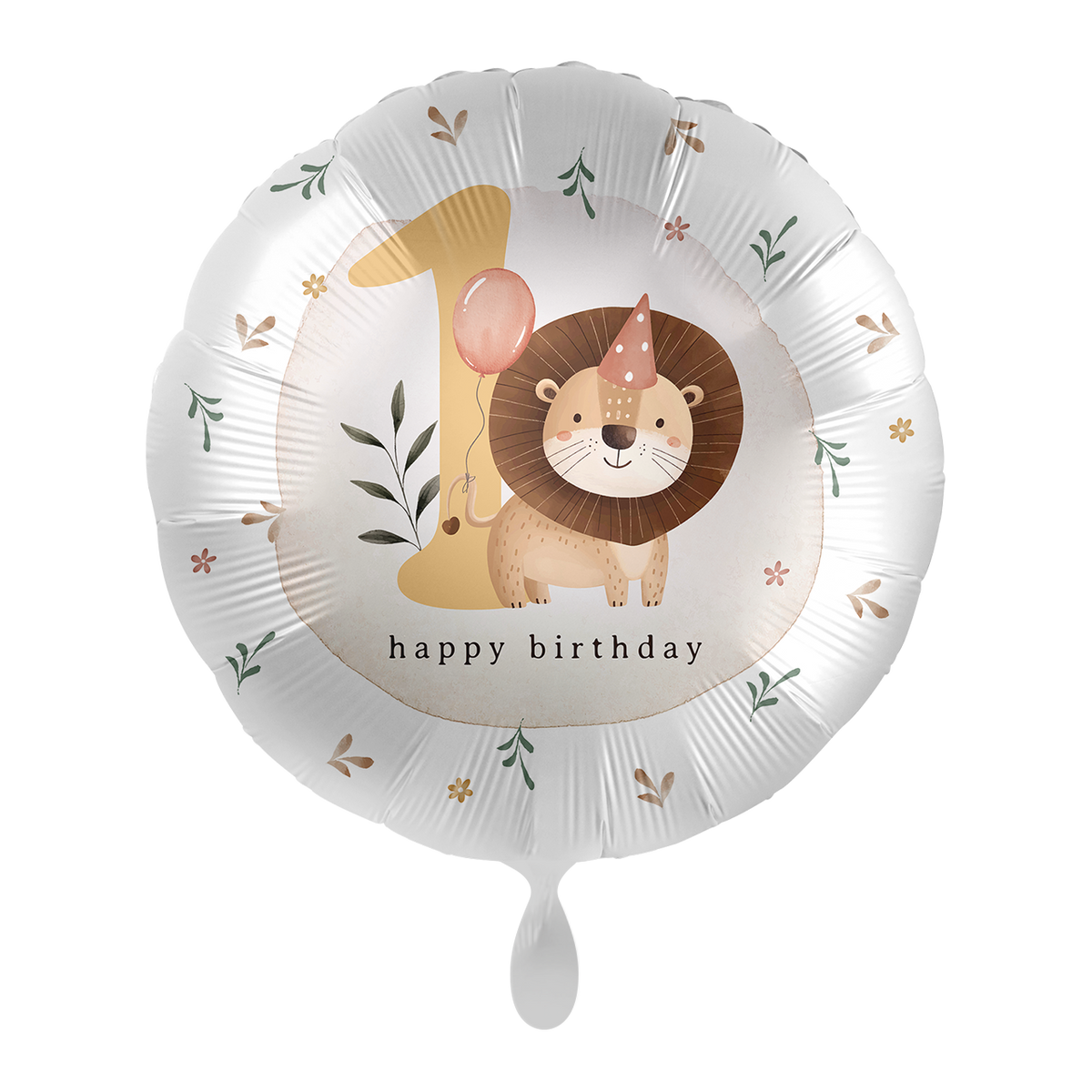 1 Balloon - Kindergeburtstag Boy - Zahl 1 Löwe - ENG