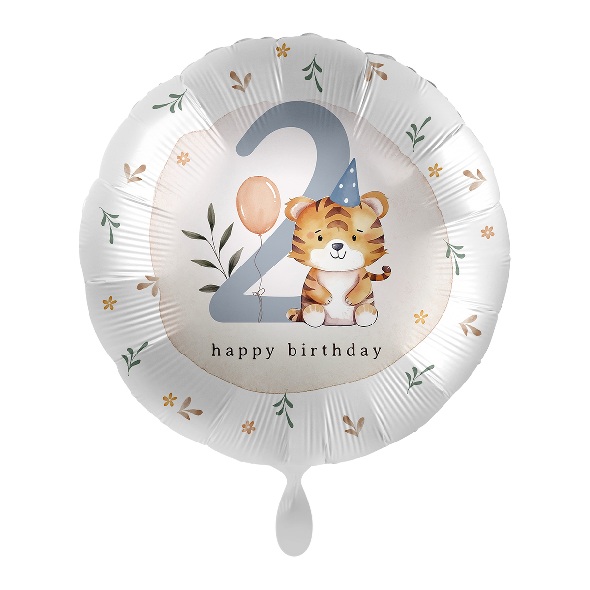 1 Balloon - Kindergeburtstag Boy - Zahl 2 Tiger - ENG