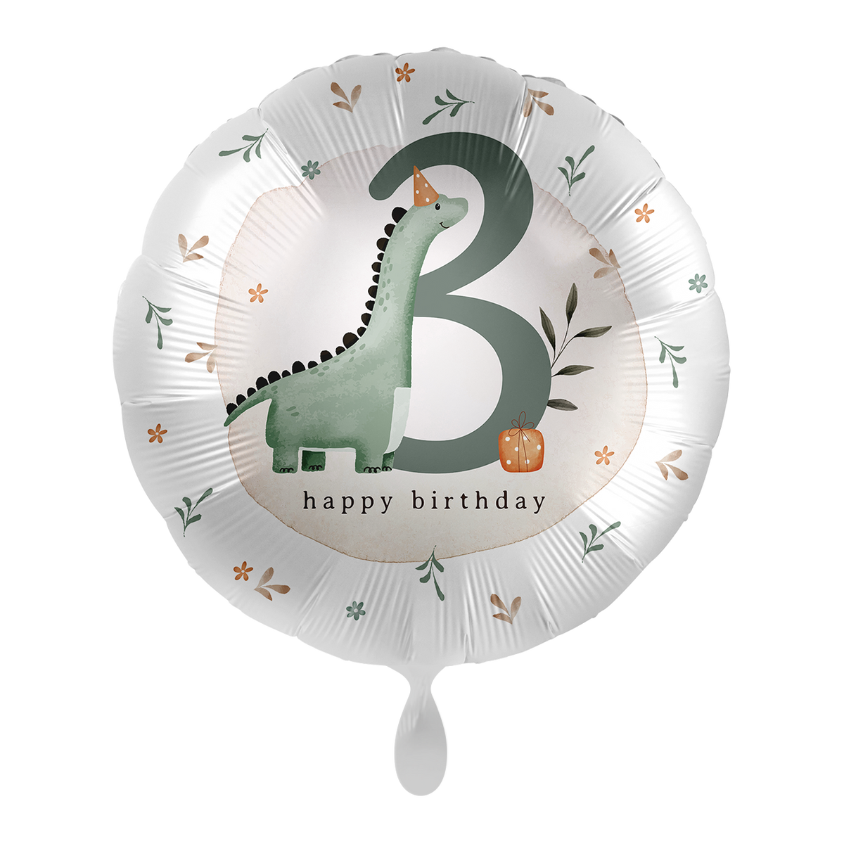 1 Balloon - Kindergeburtstag Boy - Zahl 3 Dino - ENG