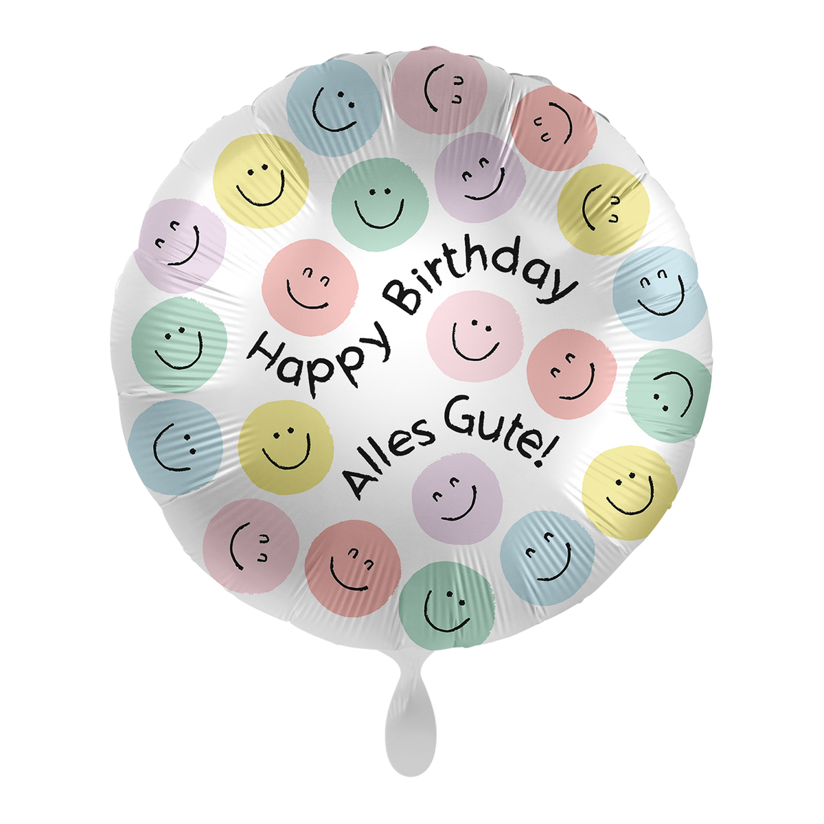 1 Balloon - Colourful Smileys Birthday - GER