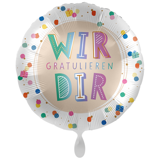 1 Balloon XXL - Polka Dots Birthday - GER
