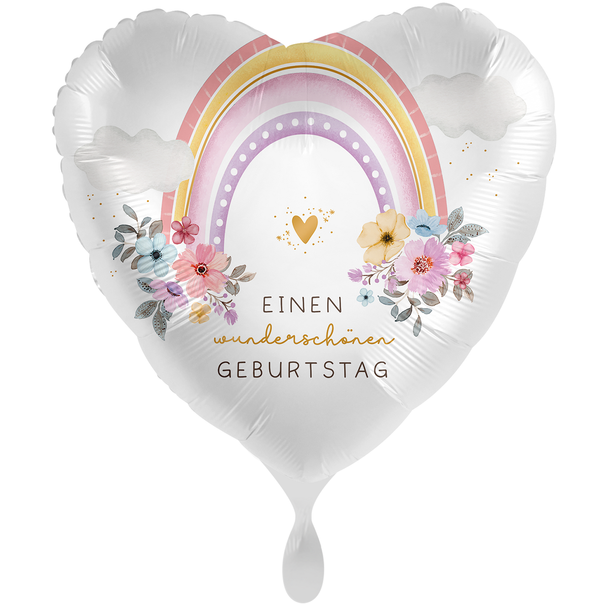 1 Balloon XXL - Rainbow Flowers Birthday - GER
