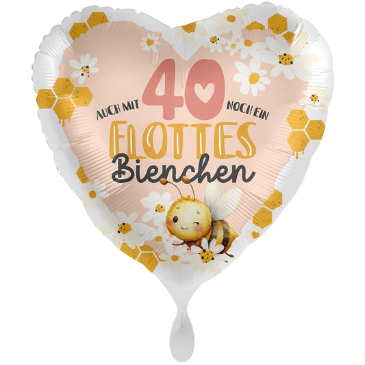 1 Balloon XXL - Bee Happy - Happy Birthday 40 - GER