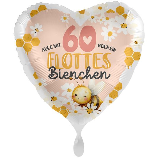 1 Balloon XXL - Bee Happy - Happy Birthday 60 - GER