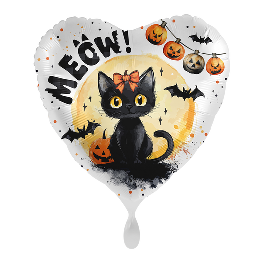 1 Balloon - Meow-Black Cat - ENG