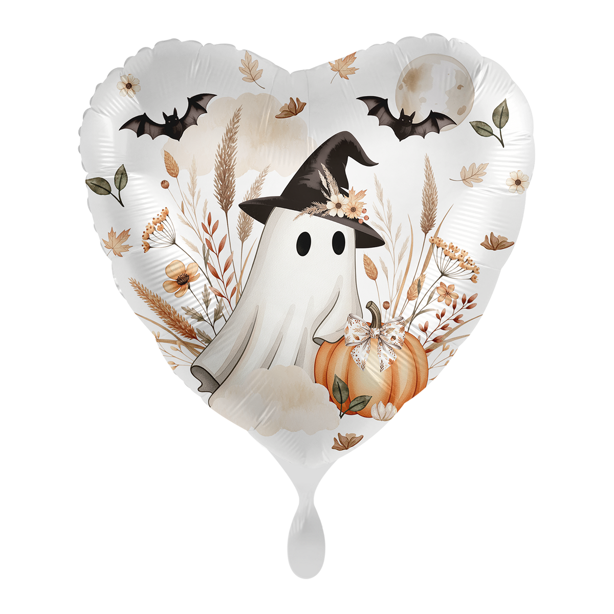 1 Balloon - Autumn Ghost with Witch Hat - UNI