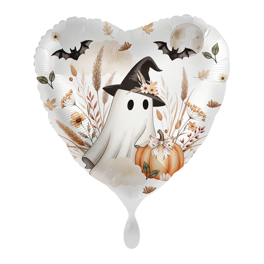 1 Balloon - Autumn Ghost with Witch Hat - UNI
