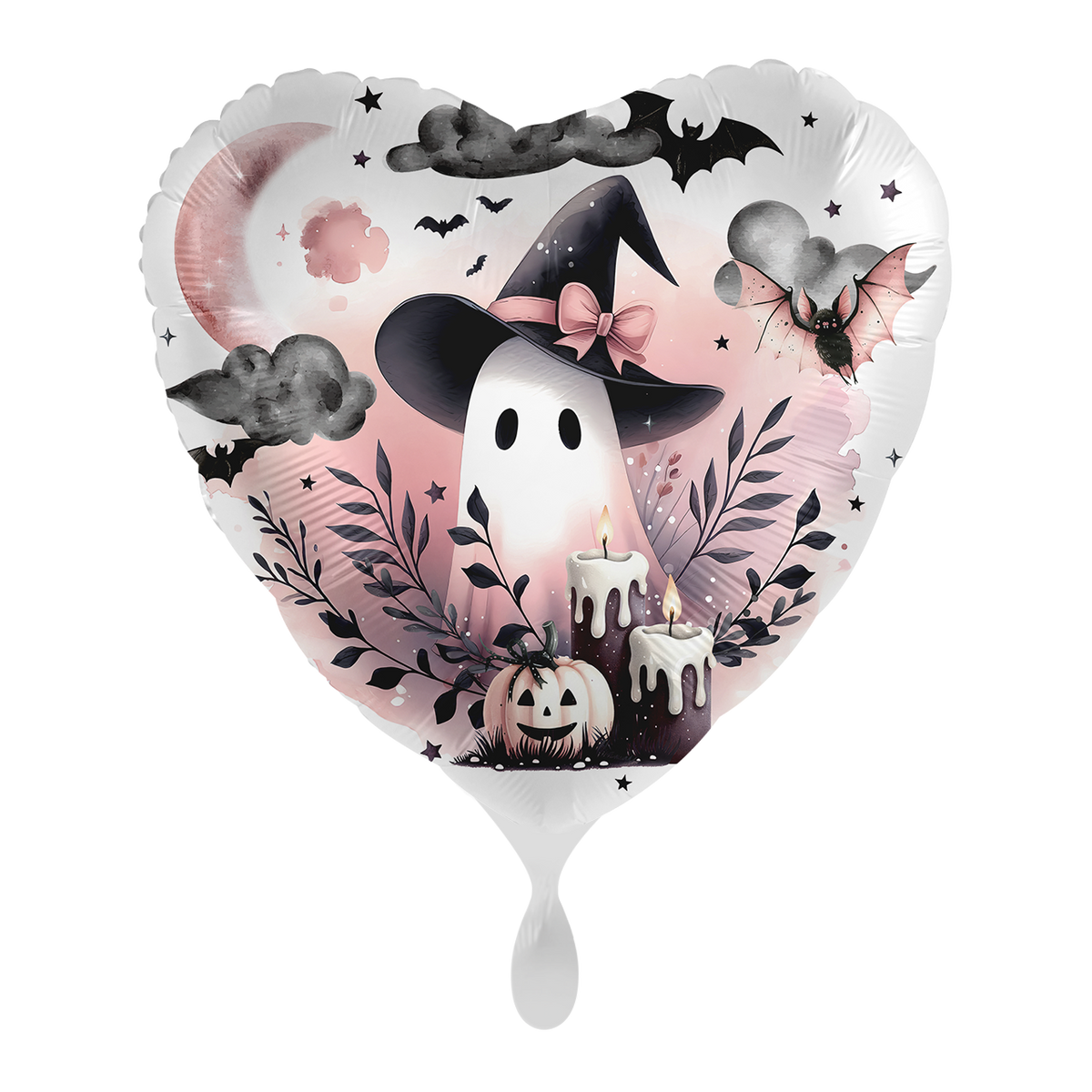 1 Balloon - Magic Ghost with Candles - UNI