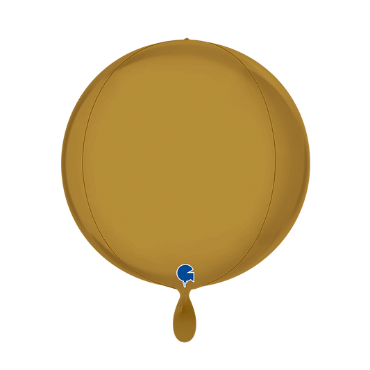 1 Balloon 4D - Globe - Satin Gold