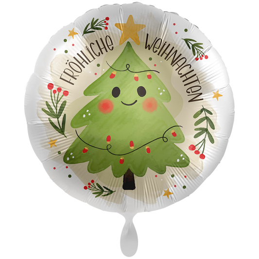 1 Balloon XXL - Happy Christmas Tree - GER