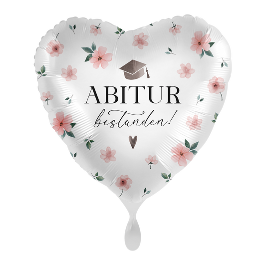 1 Balloon - Graduation with Flowers - GER
