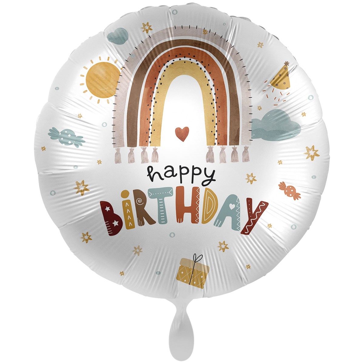 1 Balloon XXL - Rustic Rainbow Birthday - ENG