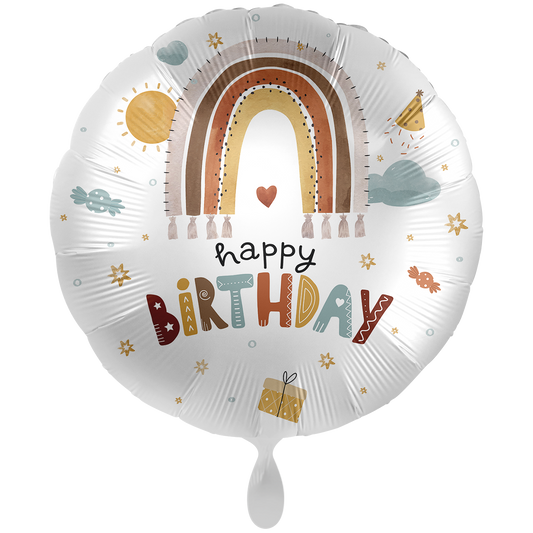 1 Balloon XXL - Rustic Rainbow Birthday - ENG