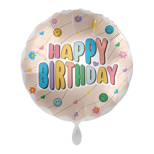 1 Balloon - Colourful Birthday Smiles  - ENG