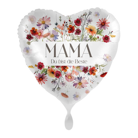 1 Balloon - Flowers for the best Mum - GER
