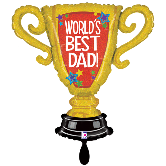 1 Balloon XXL - World's Best Dad Trophy