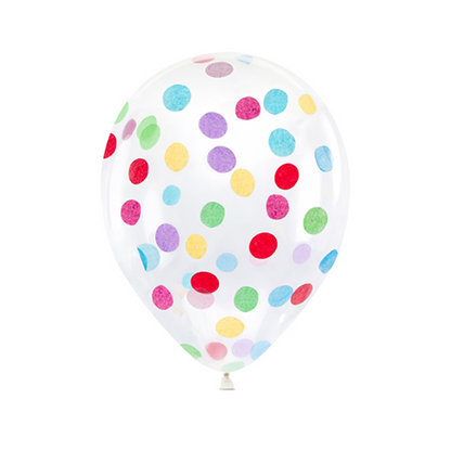 6 Konfettiballons - Ø 30cm - Mixed Color