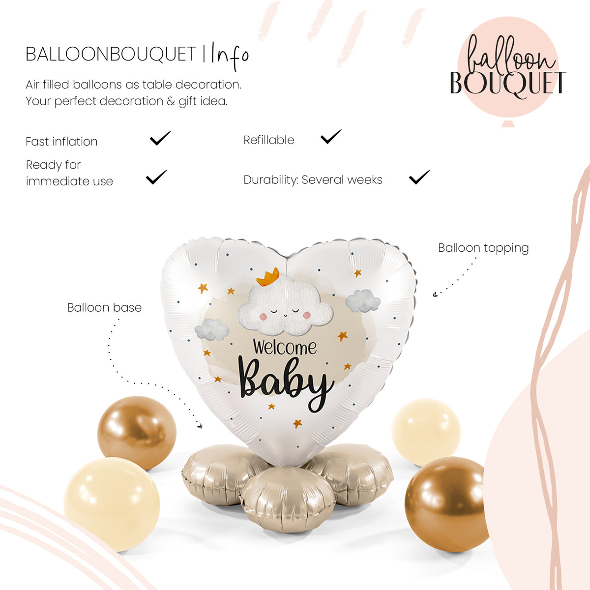 1 Balloon Bouquet - Little Cloud - ENG
