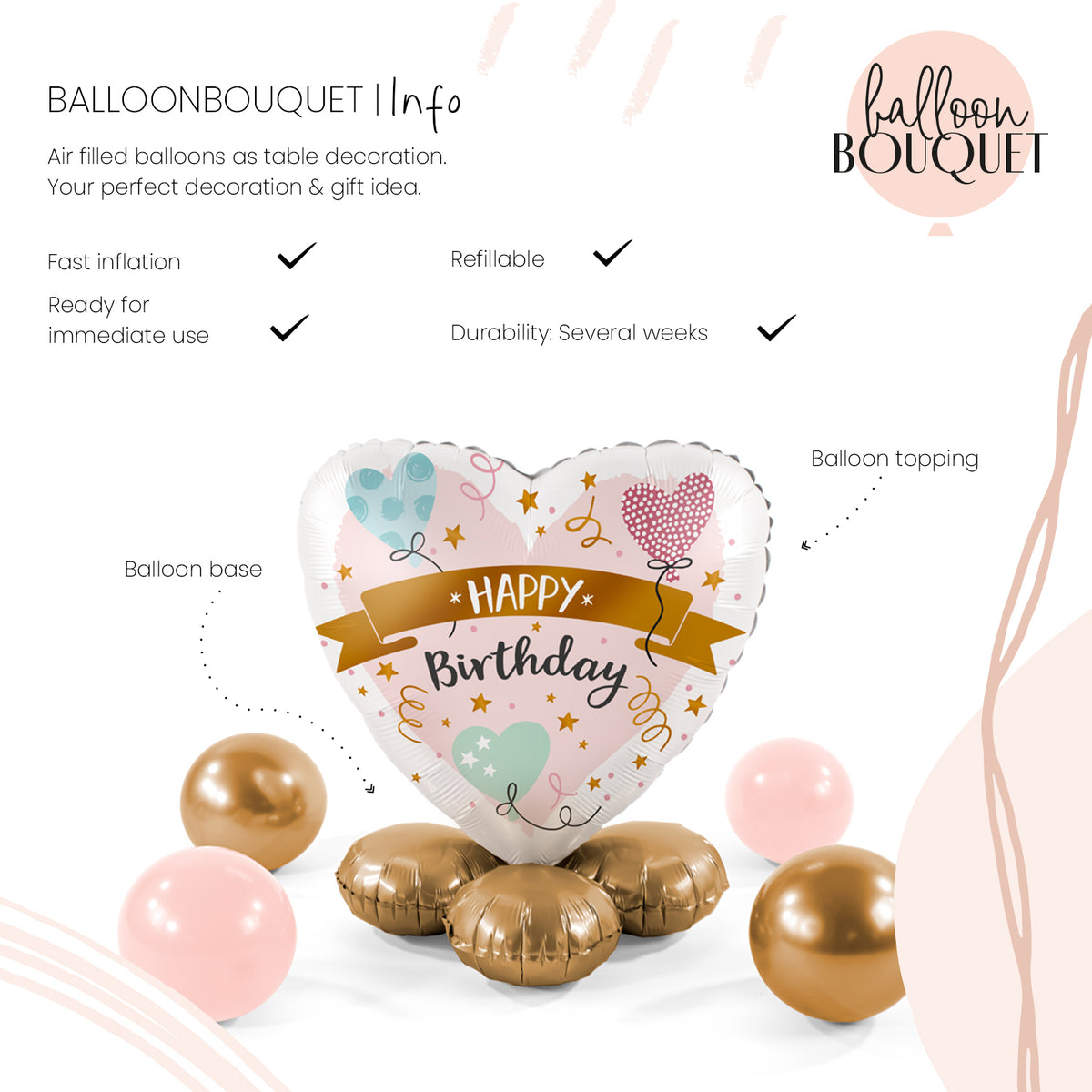 1 Balloon Bouquet - Celebrate Pastel - ENG
