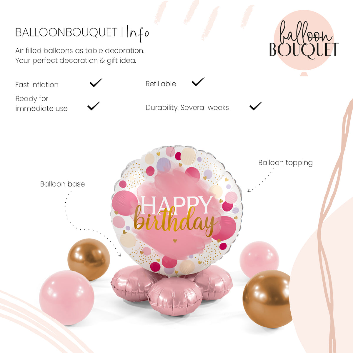 1 Balloon Bouquet - Sweet Birthday - ENG