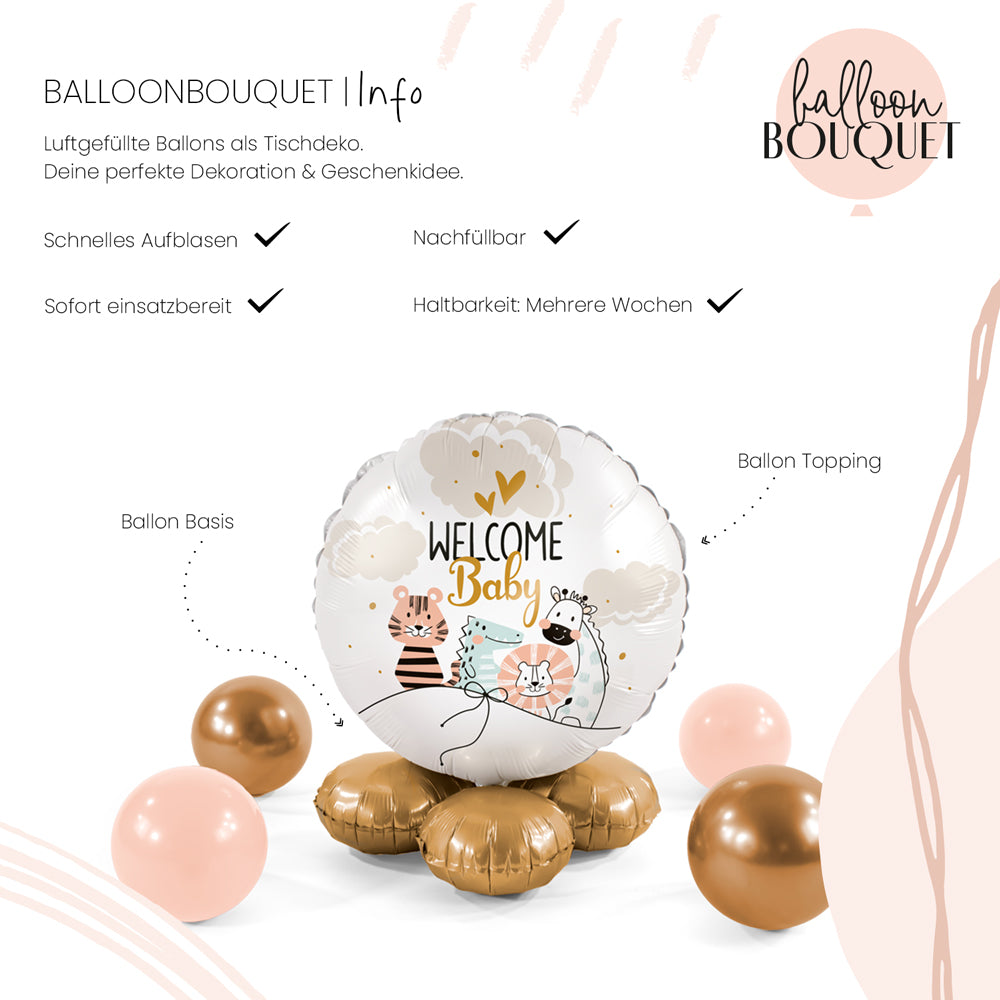 1 Balloon Bouquet - Baby Little Friends - ENG