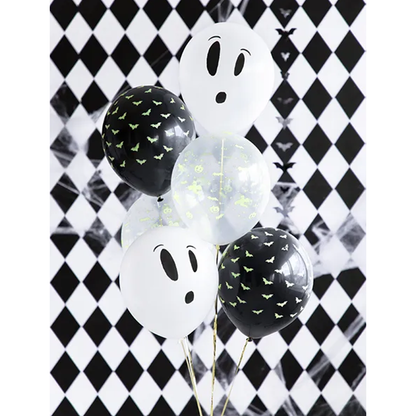 3  Blacklight Ballons Ø 27cm - BOO! Mix